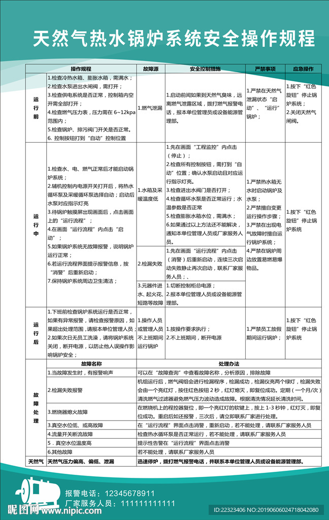 天然气热水锅炉安全操作规程