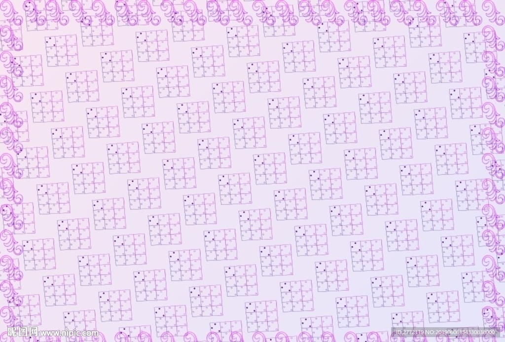 田字花 证书底纹