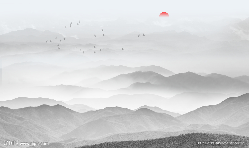 新中式山水画