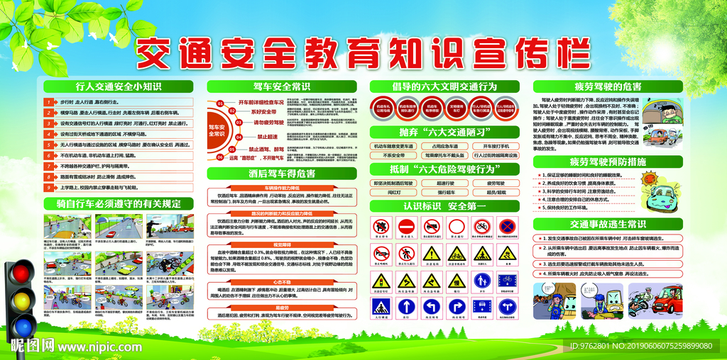 交通安全教育知识宣传栏