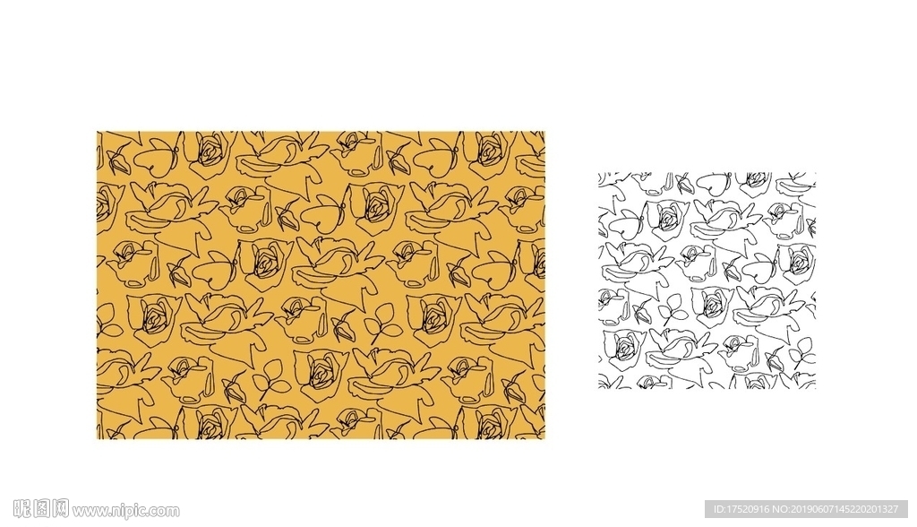 花卉四方连续图案