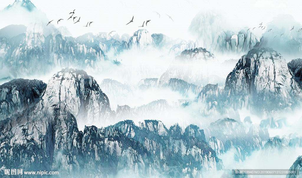 山水背景墙