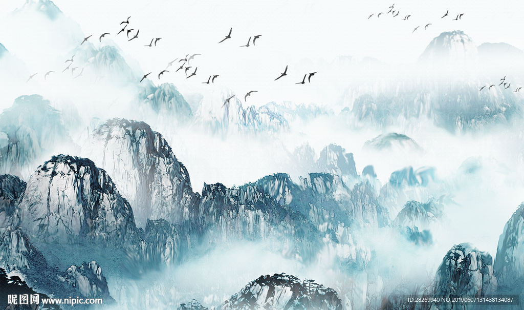 山水背景墙