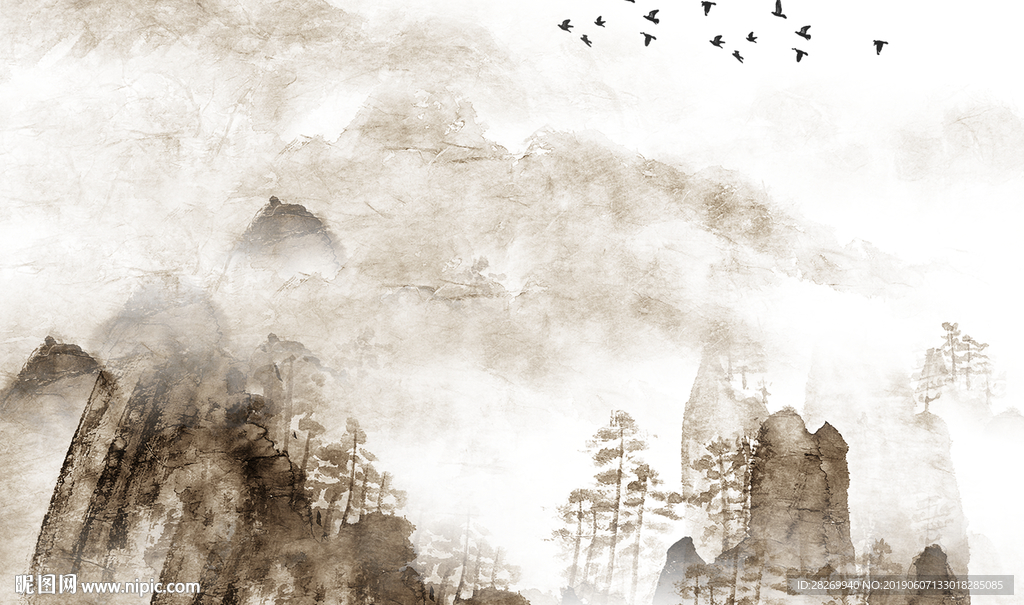 山水背景墙