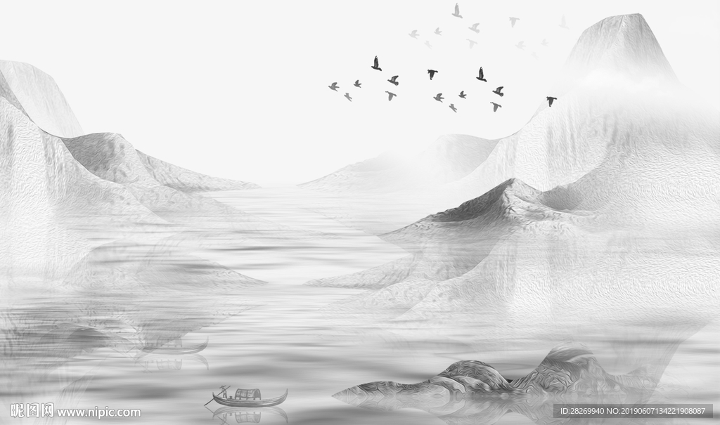 山水背景墙