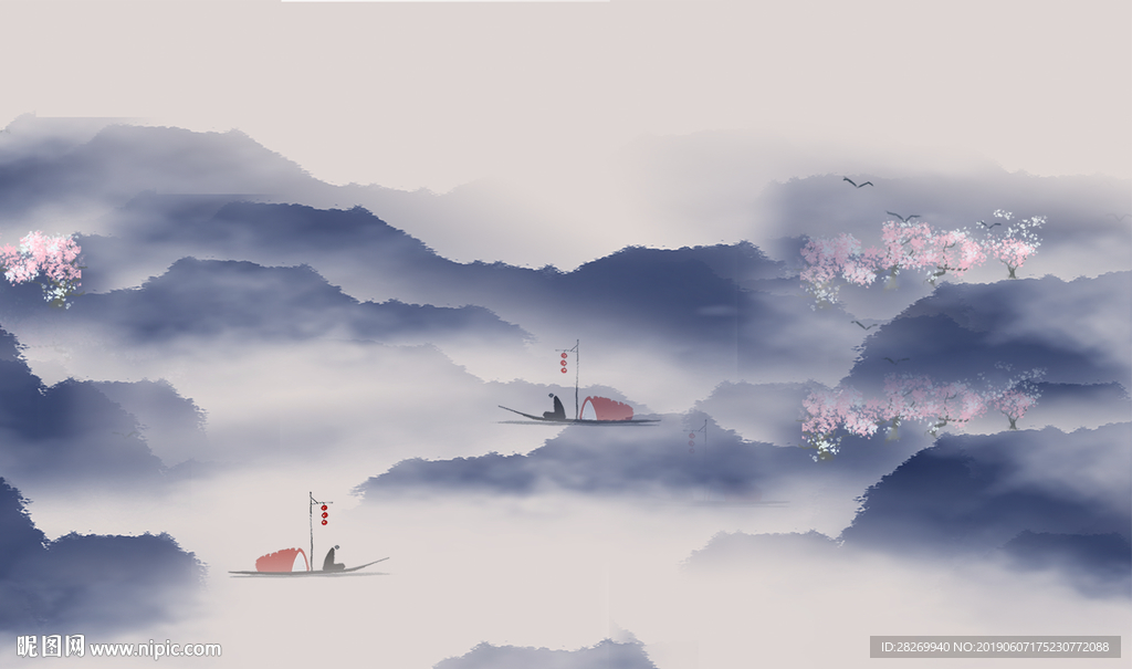 新中式背景墙
