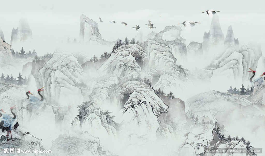 山水背景