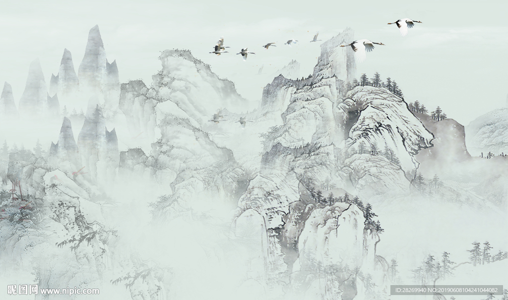 山水背景墙