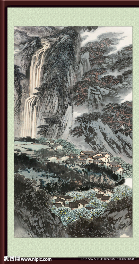 竖幅山水