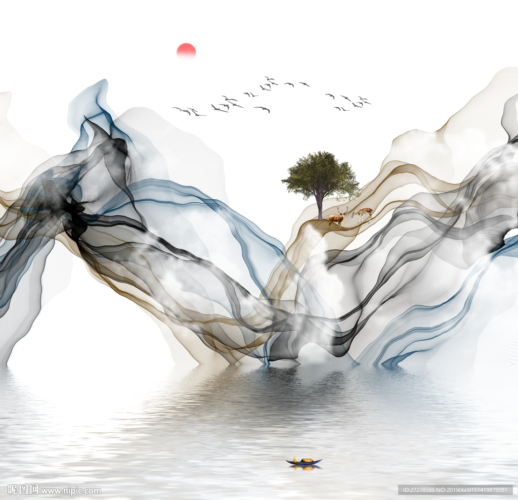 禅意水墨画