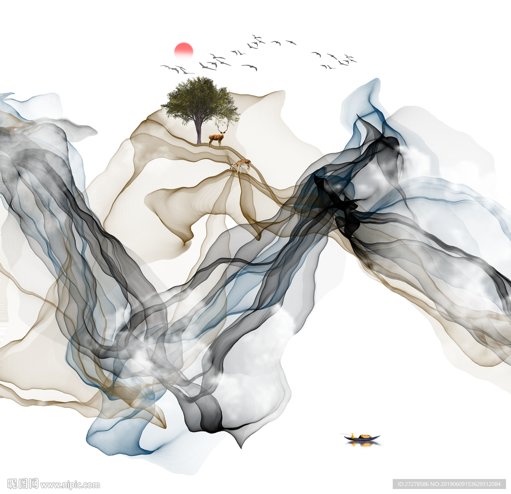 山水画 水墨画 新中式装饰画