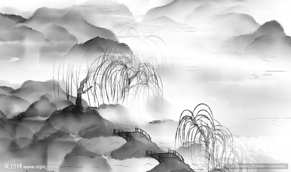 新中式背景墙
