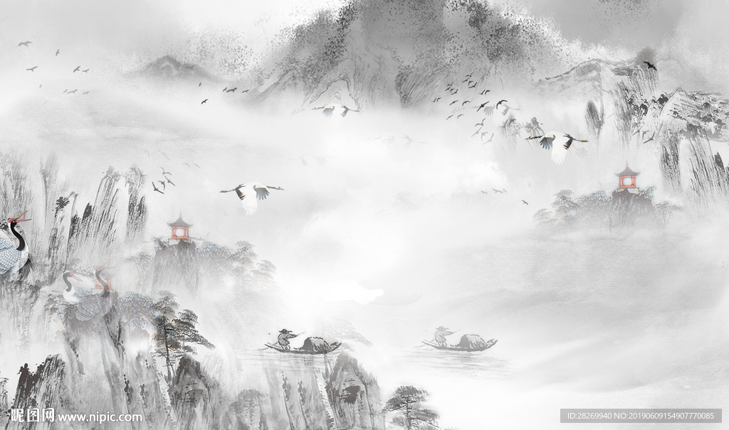 中式水墨山水