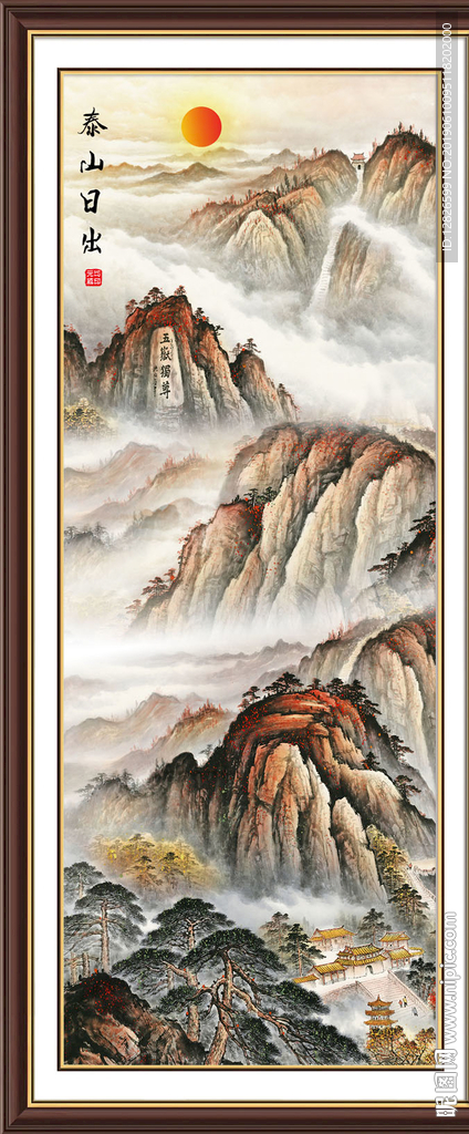 竖幅国画装饰