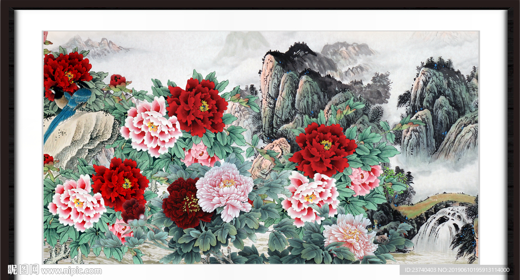 国画牡丹