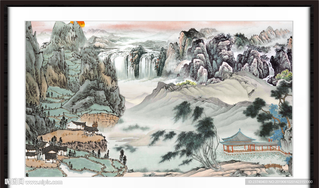 国画山水图