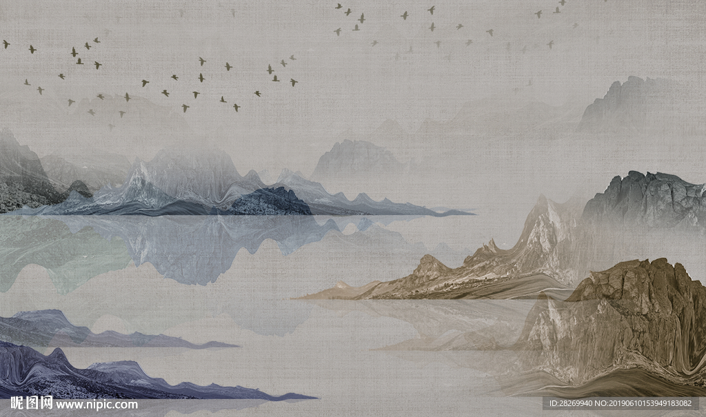 新中式背景墙
