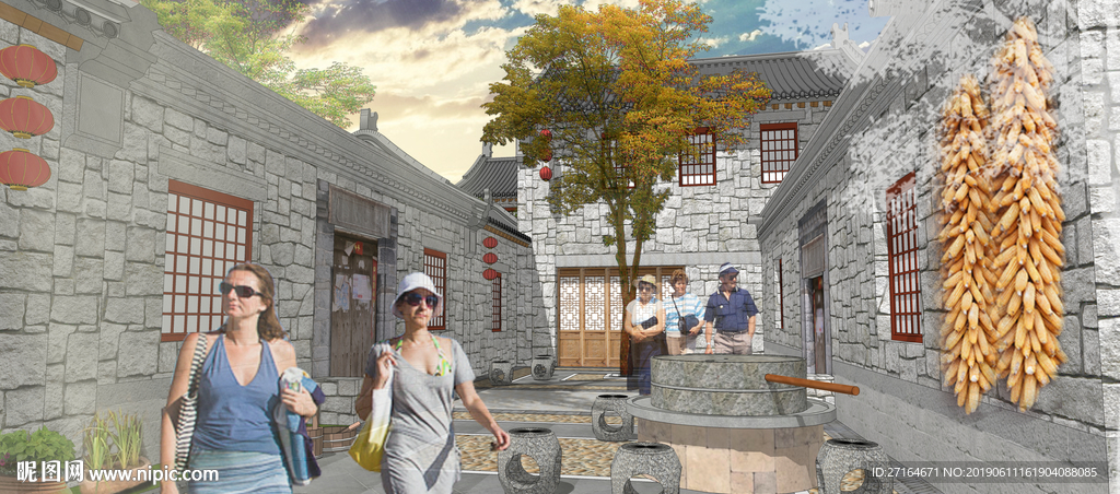 古村落院子 美丽乡村 民俗村