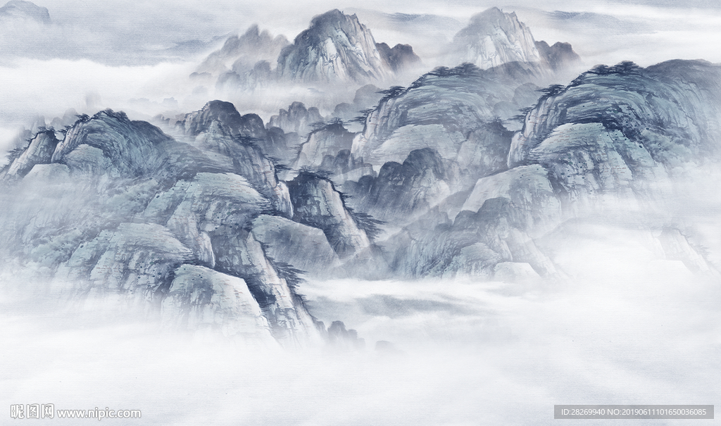山水屏风