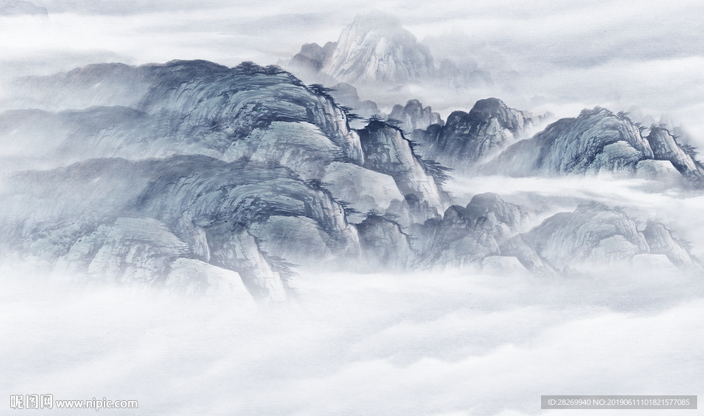 山水屏风