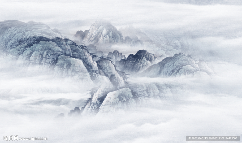 山水屏风
