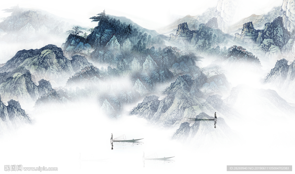 水墨山水画
