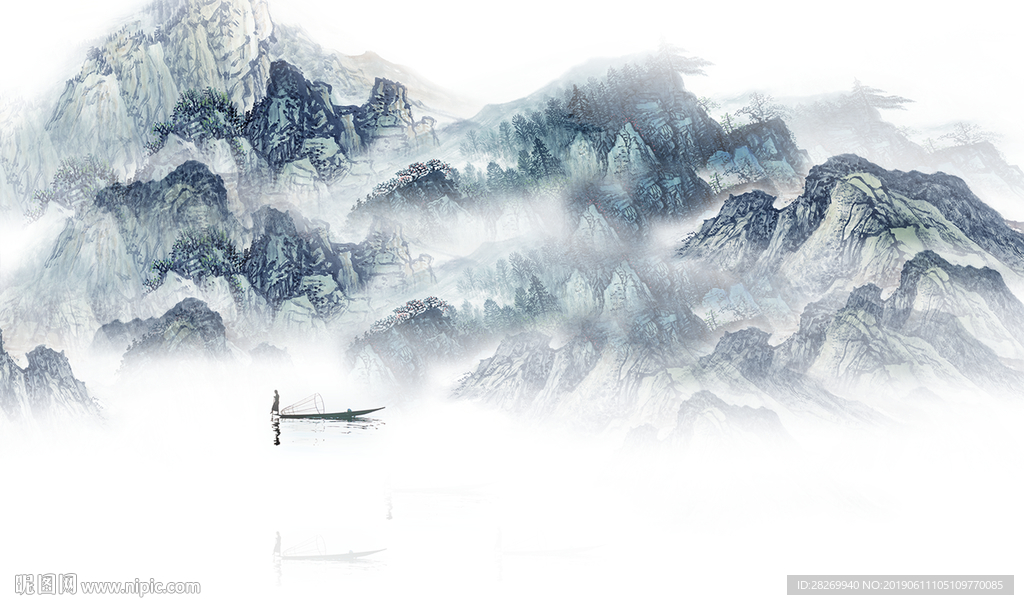 水墨山水画