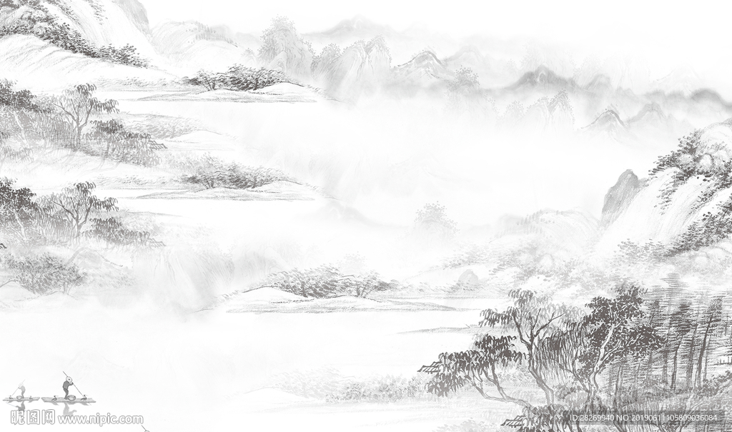 水墨山水画