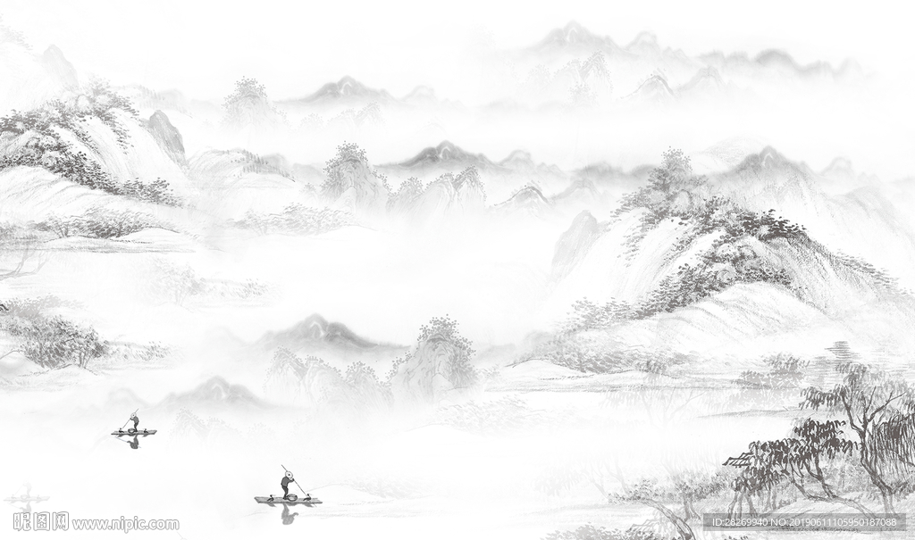 水墨山水画