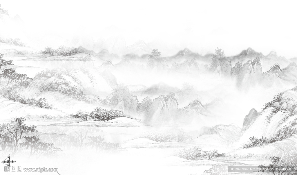 水墨山水画