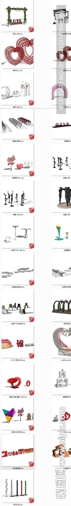 婚庆景观小品SU合集