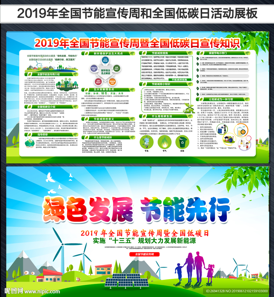 2019年全国节能宣传周展板