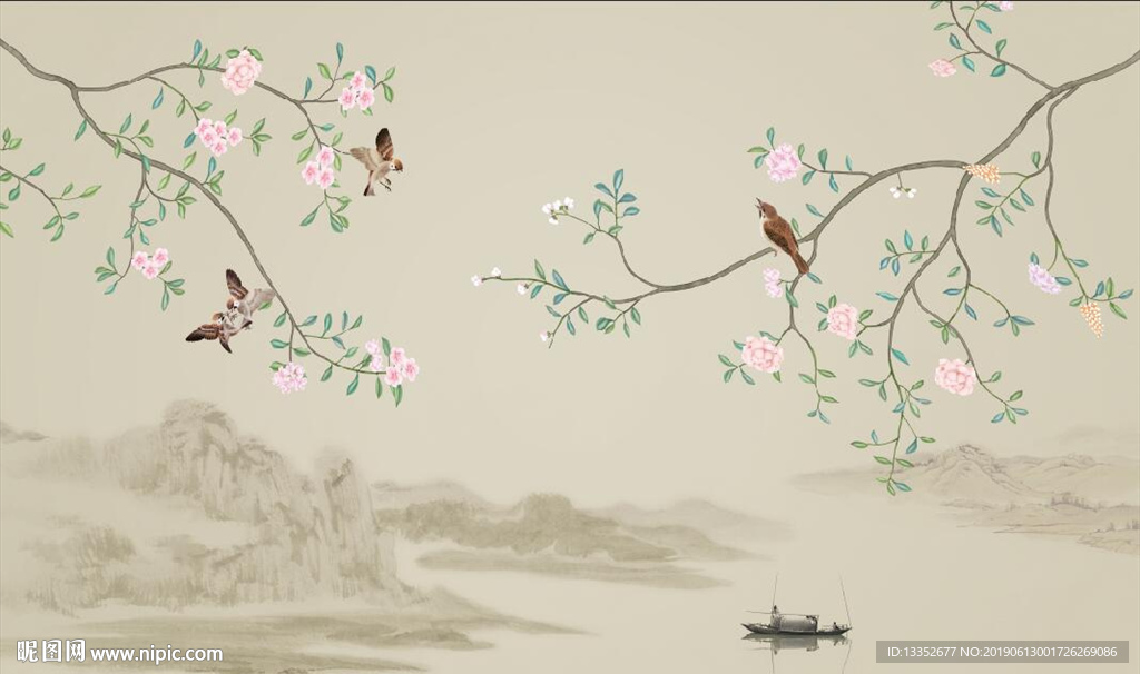 花鸟山水