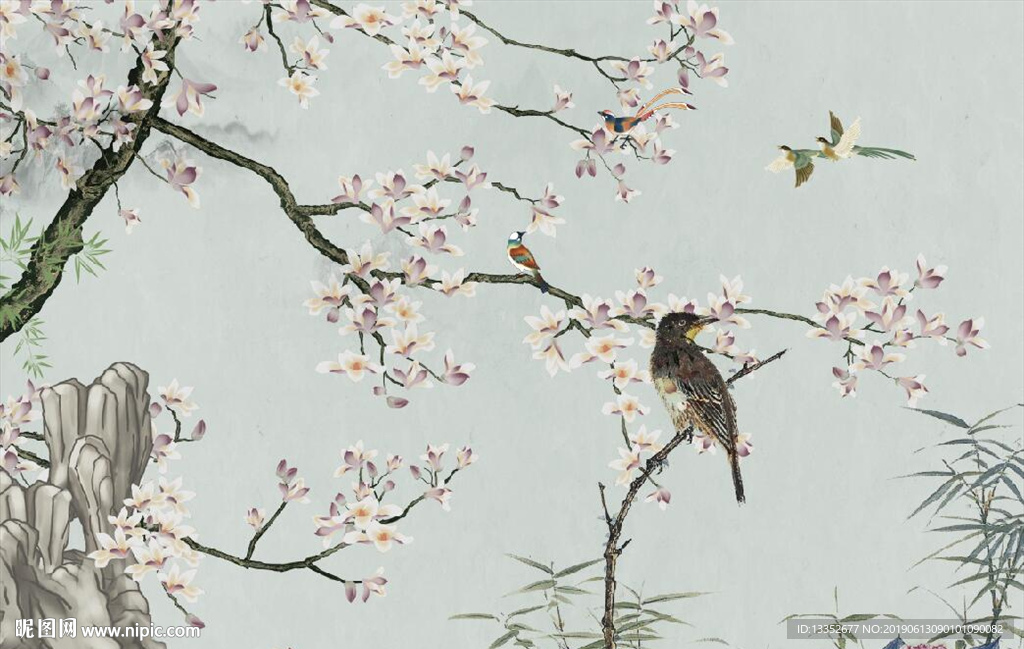 花鸟图复古