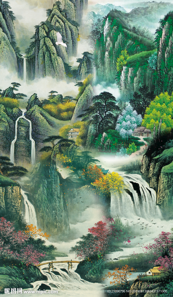 玄关国画山水