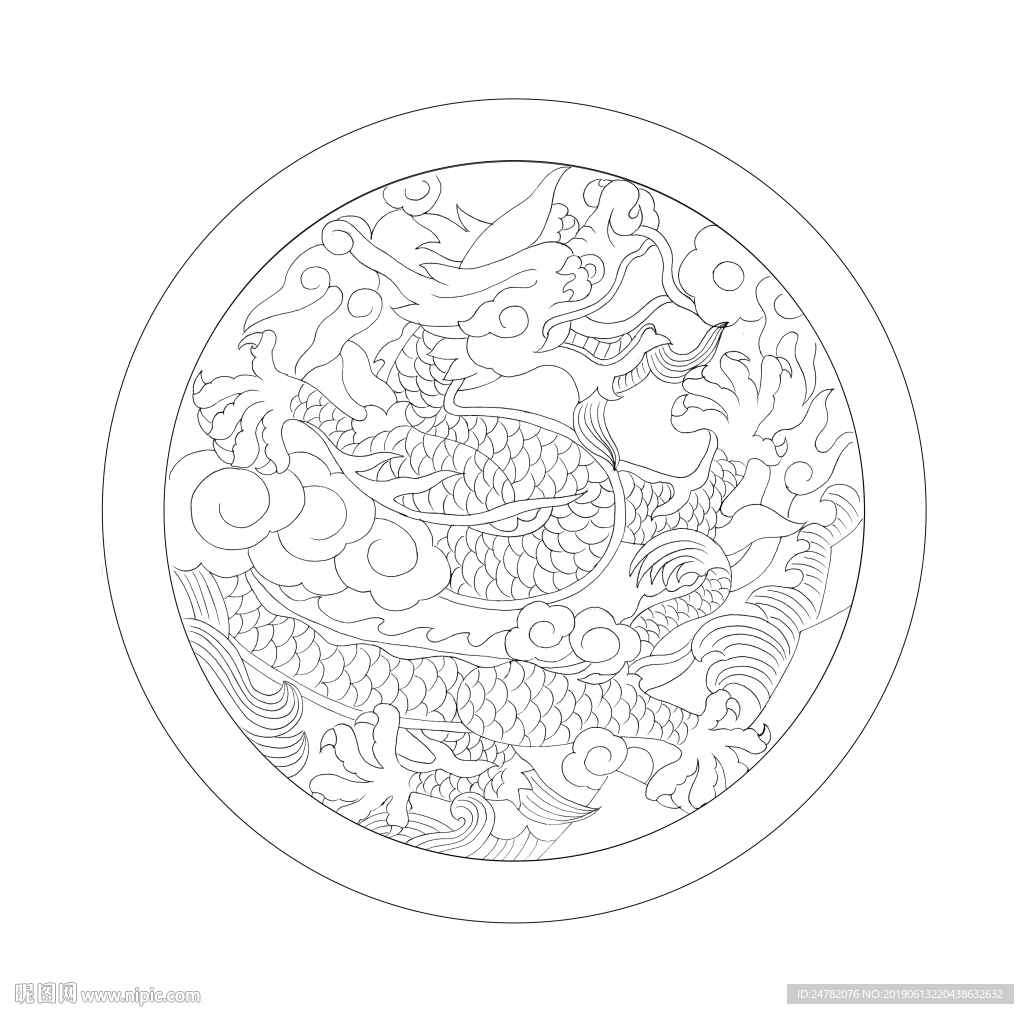 圆形龙纹