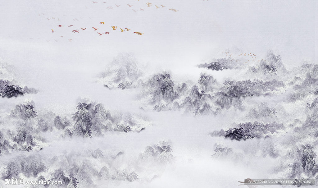 抽象水墨山水