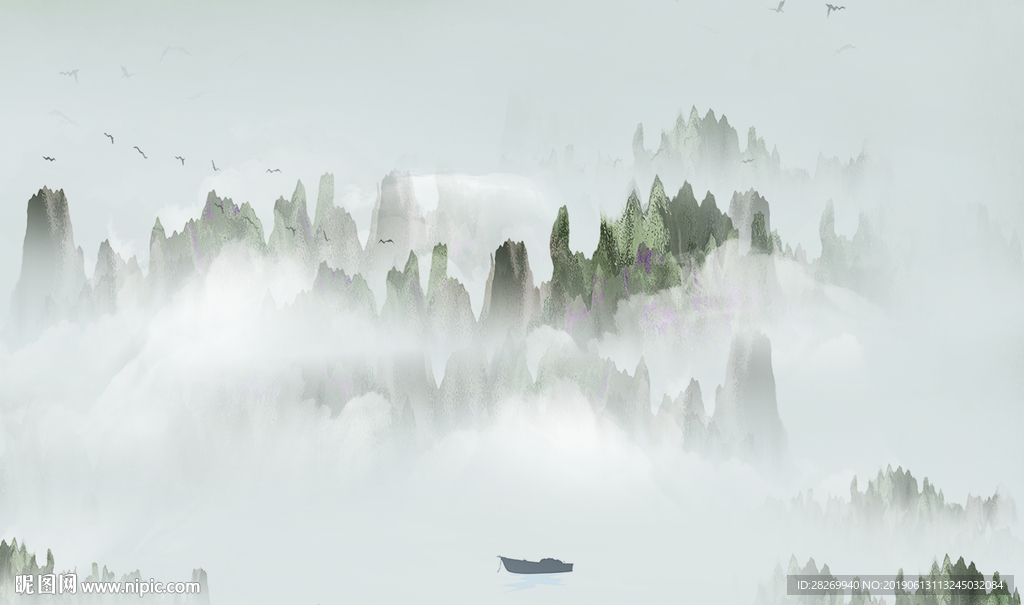 抽象水墨山水