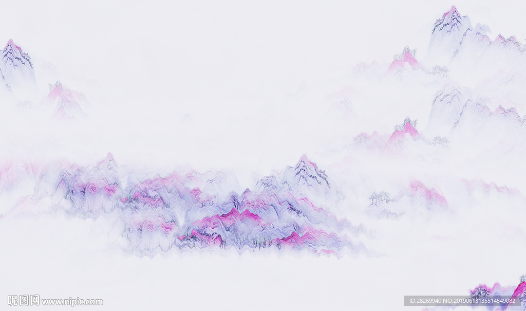 山水屏风