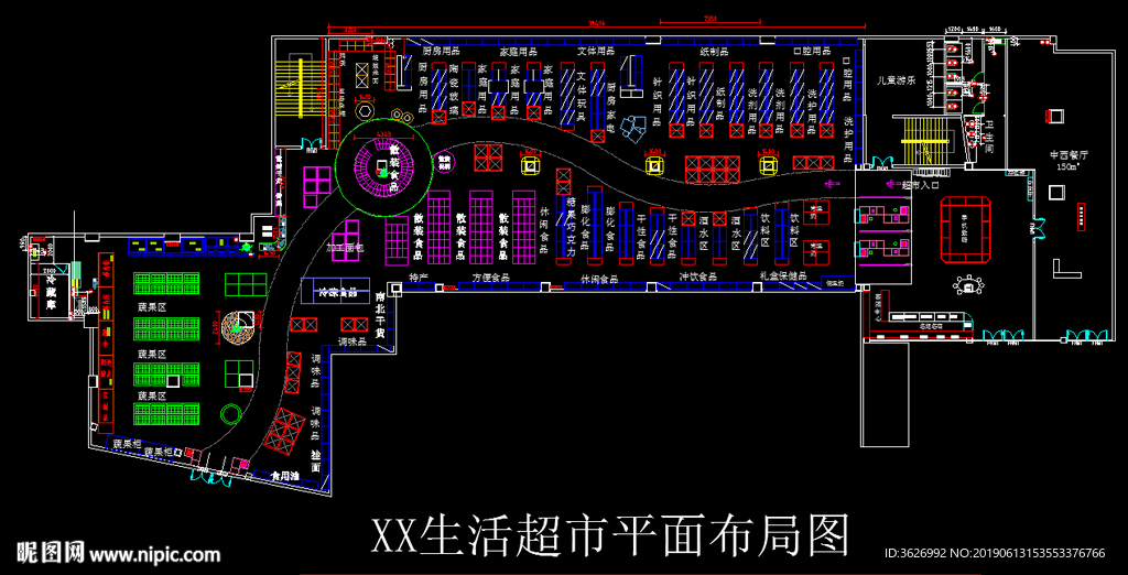 生活超市平面图