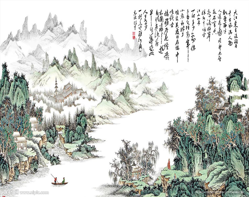 气吞山河背景墙图片