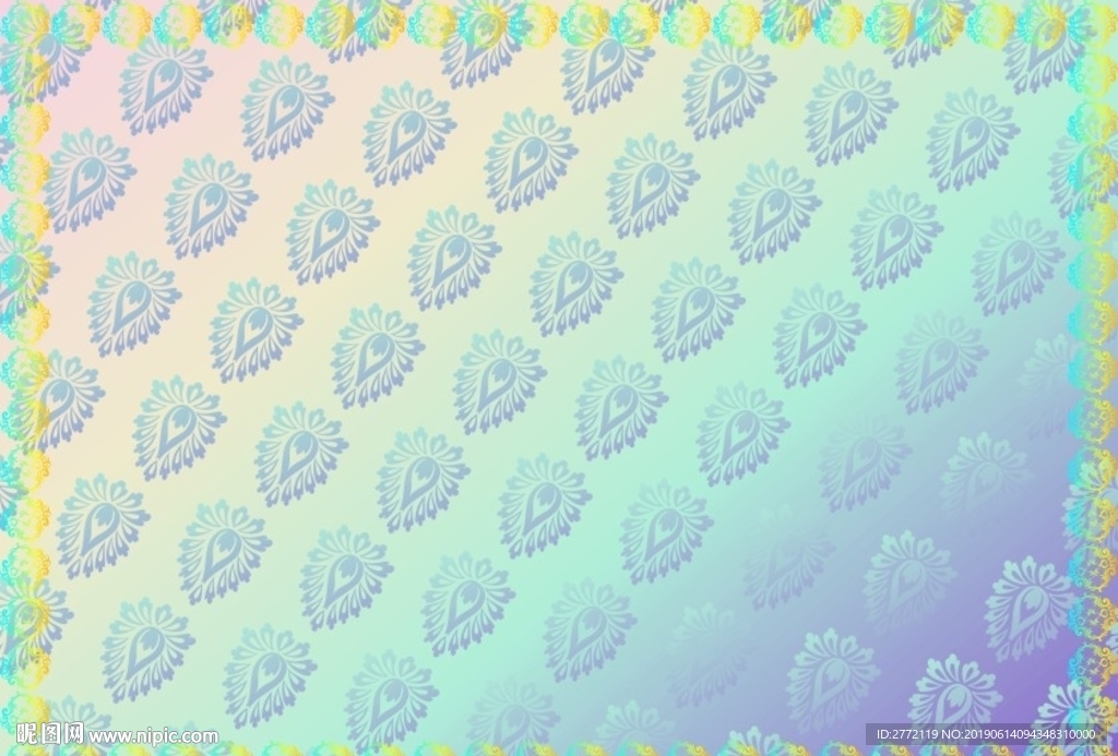 孔雀色 证件纹