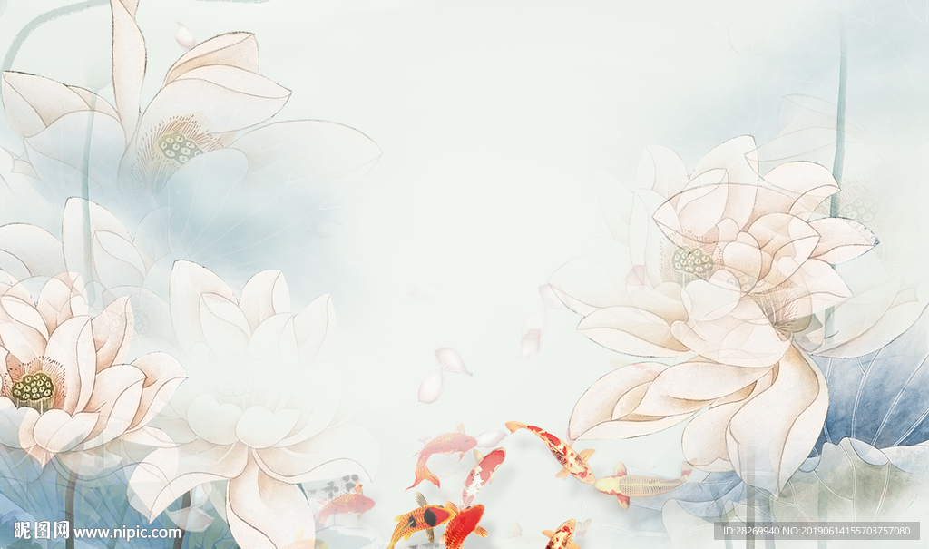 水墨荷花