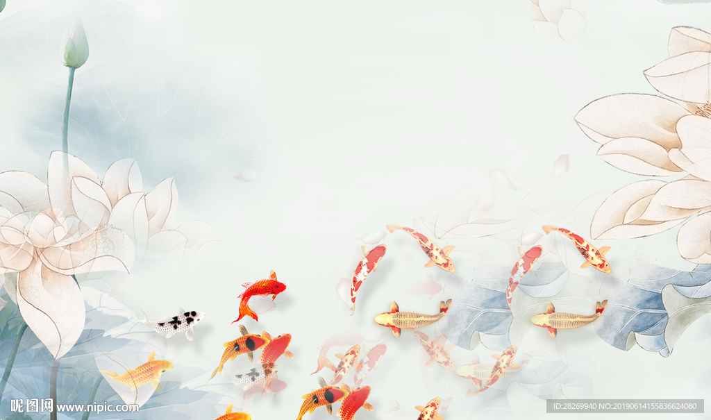 水墨荷花