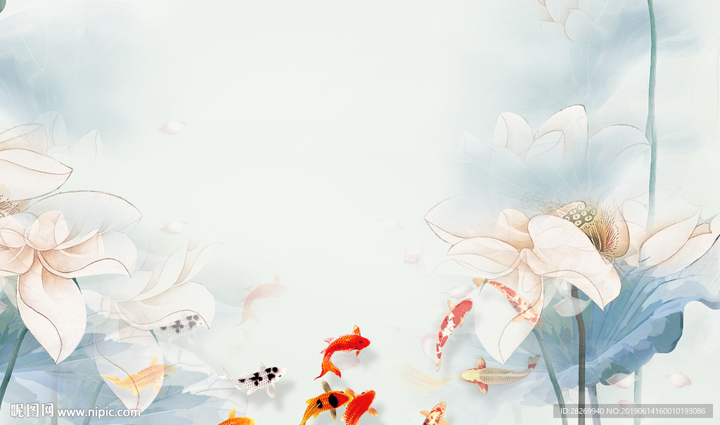 水墨荷花
