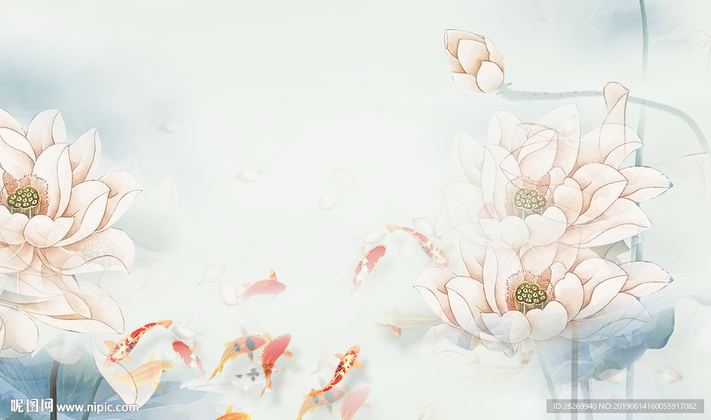 水墨荷花