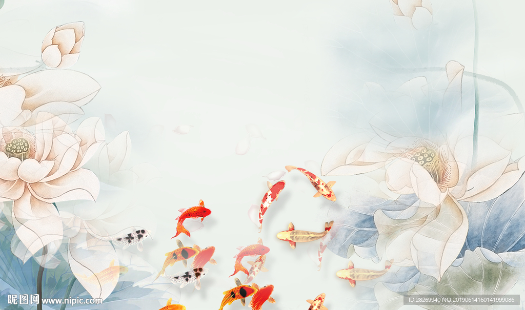 水墨荷花