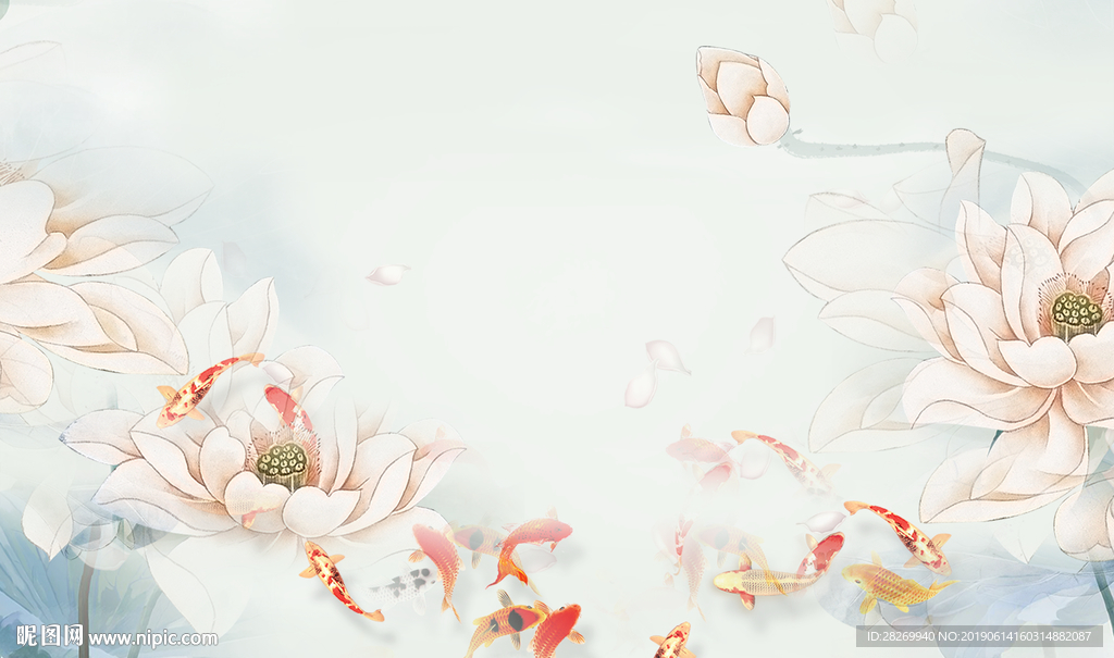 水墨荷花
