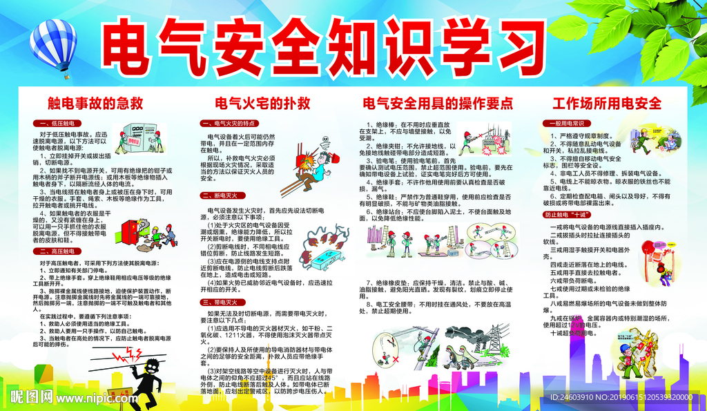 企业电气安全展板校园电气安全