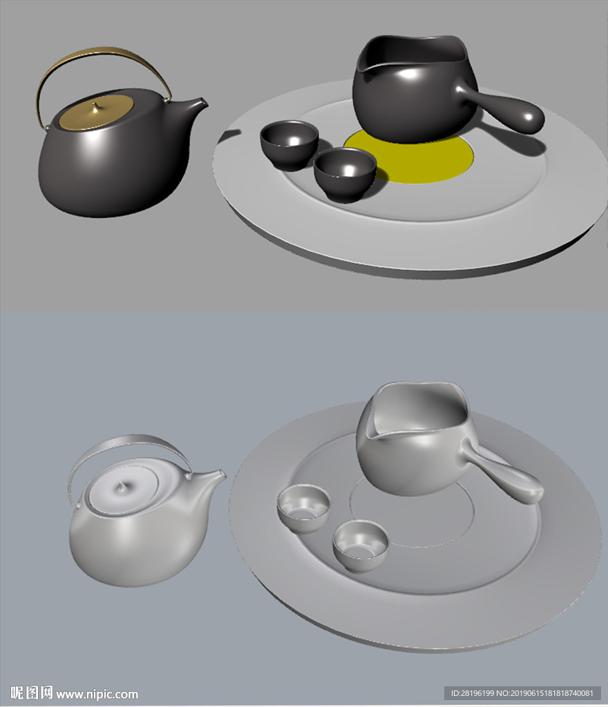 茶具建模 茶具模型